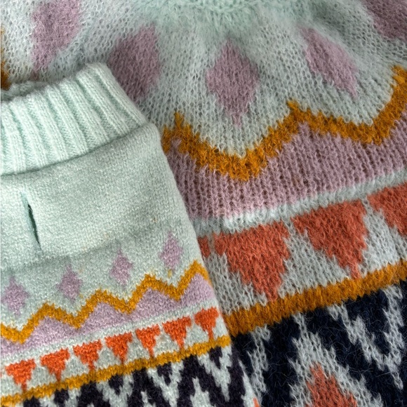 Cat and Jack Target Matching Blue Fair Isle Sweater with dog sweater - Picture 5 of 6